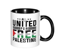 Tazas Graciosas Todos Unidos Por Una Palestina Libre Original Regalo Para Jubilación Tazas Desayuno Divertido Regalo Original Taza Café 11Oz