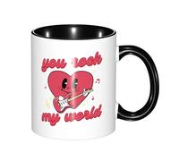 Tazas Graciosas Tú Sacudes Mi Mundo Corazón Apta Para Microondas Regalo Personalizado Taza Café Divertido Regalo Para Enamorados Tazas Desayuno 11Oz