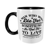 Tazas Graciosas Un Hombre Que No Morirá Por Nada Día De Martin Luther King Jr. Divertido Regalo Para Jubilación Taza Café Apta Para Microondas Regalo Personalizado Tazas Desayuno 11Oz