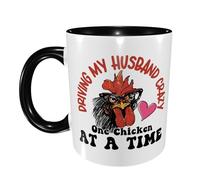 Tazas Graciosas Volviendo Loco A Mi Marido, Un Pollo A La Vez Apta Para Microondas Regalo Para Jubilación Tazas Desayuno Original Regalo Original Taza Café 11Oz