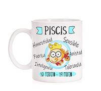 Tazas Horóscopo. PISCIS. Tazas con todos los signos del zodiaco. ARIES. PISCIS. ACUARIO. SAGITARIO. CAPRICORNIO, CANCER. LEO. ESCORPIO. TAURO. LIBRA. GEMINIS. VIRGO. (PISCIS)