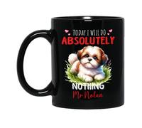 Tazas Hoy No Haré Absolutamente Nada Taza De Desayuno,Impresa,Porcelana,Tazas De Té Para Oficina Leche Abuela 330Ml