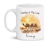 Tazas Humor Taza Cerámica Familia Especial Es Mi Vida Animal Camello Maravillosa Tazas De Té Para Mamá Leche Desayuno 330Ml