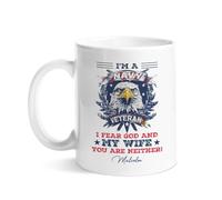 Tazas Humor Taza De Desayuno Soy Un Veteran De La Marina. Temo A Dios Y A Mi Esposa. Tú No Eres Ni Del Ejército. Divertido Tazas De Té Para Oficina Abuela Día De La Madre 330Ml