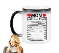 Tazas Mama para mujer - Taza de café para el día de la madre con impresión de letras de cerámica de color cambiante | Para la mañana café té chocolate caliente casa cocina oficina bebida codi