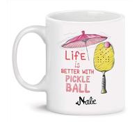 Tazas Maravillosa Taza De Desayuno La Vida Es Mejor Con Una Pelota Humor Tazas De Café Para Cumpleaños Mamá Oficina 330Ml