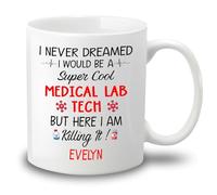 Tazas Me Gustaría Ser Técnico De Laboratorio Médico Taza De Desayuno,Humor,Novedad,Tazas De Té Para Abuela Cocina Leche 330Ml