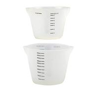 Tazas medidoras de silicona reutilizables de 500 ml y 250 ml, para mezclar resina, epoxi, joyas, moldes de fundición de pintura acrílica, moldes de resina epoxi