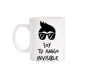 Tazas Navidad. Soy tu amigo invisible. Reyes Magos. Papá noel. Regalos divertidos para familia (Amigo)
