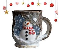 Tazas navideñas - Textura corteza grieta vasos para beber para | De café estilo invernal y natural, para viajes, escuela, mesa, centro de mesa, de bienvenida y viajes