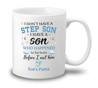 Tazas No Tengo Un Hijastro, Tengo Un Hijo. Taza Cerámica,Personalizada,Porcelana,Tazas De Café Para Hombre Abuela Cocina 330Ml