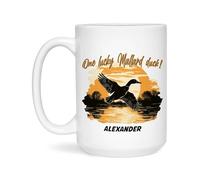 Tazas Novedad Taza Cerámica Un Pato Ánade Real Afortunado Maravillosa Tazas De Té Para Cumpleaños Mamá Hombre 330Ml