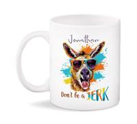 Tazas Novedad Taza De Desayuno No Seas Un Burro Idiota Con Gafas Personalizada Tazas De Té Para Desayuno Abuela Hombre 330Ml