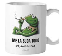 Tazas originales, Taza divertida con frases y mensaje gracioso, Detalles para compañeras de trabajo, Amigo invisible, Funny mug, Cerámica 330 mL (Me la suda)