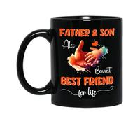 Tazas Padre E Hijo, Mejores Amigos De Por Vida Taza De Desayuno,Maravillosa,Humor,Tazas De Té Para Café Y Té Mujer Mamá 330Ml