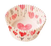 Tazas Papel Horno Maxi Sweet Love Con Corazones 5cm 50pz Eva - San Valentino