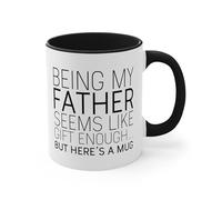 Tazas para el padre de la hija, tazas de mejor padre de 11 onzas, taza de café divertida taza de cerámica novedosa, G10