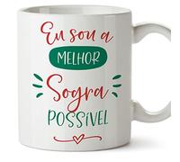 Tazas para SUEGRA - En Portugués - Eu sou a melhor familia - 11 oz - Regalo original y divertido