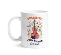 Tazas Personalizada Taza De Desayuno Trastorno Obsesivo Del Violín. Violinista. Maravillosa Tazas De Té Para Cumpleaños Abuela Cocina 330Ml