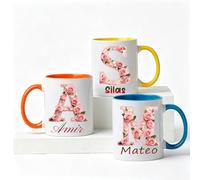 Tazas Personalizadas, Personalizable con texto/nombres, Personaliza Tu Taza, Decoración De Pascua, Premium Porcelain, 350 ml, Colores para Regalo Original, originales para regalar