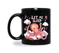 Tazas Porcelana Taza Cerámica Déjame Dormir Lindo Animal Marino Durmiendo Divertido Animal Marino Personalizada Tazas De Té Para Cumpleaños Día De La Madre Hombre 330Ml