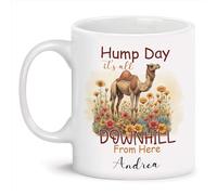 Tazas Porcelana Taza Cerámica El Miércoles Todo Va Cuesta Abajo A Partir De Ahora Flores Personalizada Tazas De Café Para Cocina Desayuno Abuela 330Ml