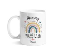 Tazas Porcelana Taza De Desayuno Este Es Un Abrazo De Mi Parte Para Ti, Mami. Personalizada Tazas De Café Para Cumpleaños Mamá Oficina 330Ml