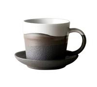 Tazas Tazas Taza De Café Simple De Cerámica Y Juego De Platillo Taza Retro Hecha A Mano Taza De Té De La Tarde Familiar Pastoral Taza De Pareja Taza De Café (Color : Brass)