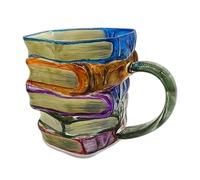 Tazas Tazas Tazas - Vasos de Vidrio Tazas | Tazas de Café Especiales | 3D - Con Libros en Taza de Café | Tazas de Café | Mensajes para Bebidas para Dormitorio, Escuela, Viajes, Casa, Té, Lech