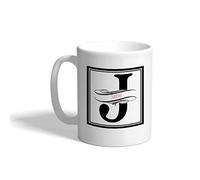Tazas Té Letra J taza de café mujer 330ml | Tazas Graciosa Taza café para Vuelta al Cole Amigos Novias