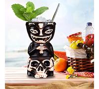 Tazas Tiki Mugs,Tiki Vasos para cócteles, Hawaii Tiki Cup,Taza de cóctel de cerámica, vasos de cóctel hawaianos, vasos de cóctel, lindos, exóticos vasos de cóctel y decoración de fiestas (estilo 1)
