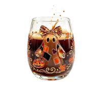 Tazas Vidrio Calabaza Vaso Vino Estético Vidrio Calabaza Fantasma 400 ml