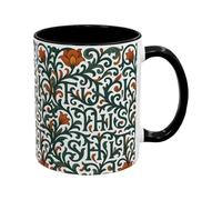 Tazas vintage con motivos florales y mensajes ocultos Tazas divertidas para adultos Tazas de café de cerámica con motivos florales de colores Regalo original para cumpleaños o San Valentín (D)