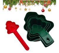 Tazas y cucharas medidoras para la Navidad | 8 piezas medidoras precisas en forma de árbol de Navidad | Medidores y tazas de medición | para pastelería, cocina, apartamento, casa, comida, vacaciones