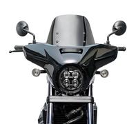 TAZGANTAXParabrisas de carenado de faro delantero de motocicleta para máscara REBEL 1100, visera de parabrisas, Deflector de viento Compatible con H-onda Rebel CMX1100 2021-2024(Humo + Negro)