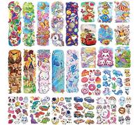 Tazimi Tatuajes temporales para niños, tatuajes temporales con medio brazo para niños, organismo marino, dinosaurios, espacio, coche, tatuajes falsos