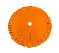 TAZIZI Funda redonda de terciopelo para árbol de Navidad, color amarillo | Acento de felpa suave para espacios de vida de temporada