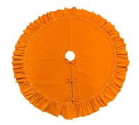 TAZIZI Funda redonda de terciopelo para árbol de Navidad, color amarillo | Acento de felpa suave para espacios de vida de temporada