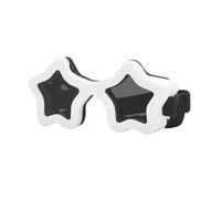 TAZIZI Gafas para perro, marco decorado con estrellas, UV400, color blanco