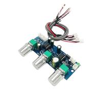 TAZIZI NE5532 - Placa de preamplificador auditivo de 2.1 canales, circuito de filtro de paso bajo, control de subwoofer, filtro de alimentación único, placa auditiva