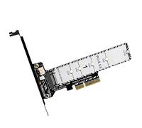 TAZIZI Tarjeta adaptadora PCIe 5.0 a NVMe, deflector de altura completa | Tarjeta de expansión de velocidad rápida para disco duro de escritorio, fácil instalación, almacenamiento 2230 2242 2260 2280