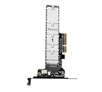 TAZIZI Tarjeta adaptadora PCIe 5.0 a NVMe, deflector de media altura | Tarjeta de expansión de velocidad rápida para disco duro de escritorio, fácil instalación, almacenamiento 2230 2242 2260 2280