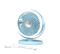 TAZIZI Ventilador de escritorio, ventilador de tienda de campaña, ventiladores colgantes de 3 velocidades con luz LED, ventiladores de batería de 1000 mAh para una refrigeración cómoda