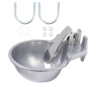 Tazón Automático de Agua con Tapa Acero Inoxidable, Dispensador Agua, Pollo Bebida, Bobina Automática para Caballos, Ganado,