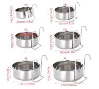 Tazón colgante para mascotas, cuencos de acero inoxidable con colgador de alambre para perros