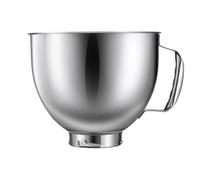 Tazón con cabezal inclinable, 4.5-5QT, compatible con Kitchenaid, Artisan 5KSM125,5KSM150,5KSM175,5KSM7580,RRK150(Stainless steel bowl 1pcs)