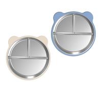 Tazón De Acero Inoxidable Antifatiga para Cabello Profundo con Fondo Silicona Antideslizante para Mascotas Pequeñas Comedero Portátil Resistente A Derrames con Base Elastómero