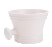 Tazón de Afeitar para Hombres de Cerámica Asa, Blanco
