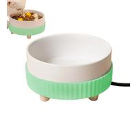 Tazón de agua con calefacción mascotas, recipiente de agua con calefacción para perros, mordisco de calefacción recargable para mascotas para mascotas para animales cerámicos, calentamiento rápido, ba