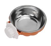 Tazón de Agua de Coba de Piel de Indicación, Tazón de Perro de Acero Inoxidable Tazón para Perros Tazones Colgantes de Jaula Copa de Coches Removibles Tazón de Comida para Mascotas para Mascotas